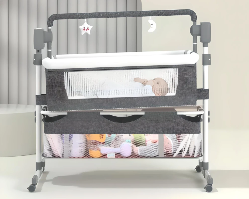 self rocking bassinet crib